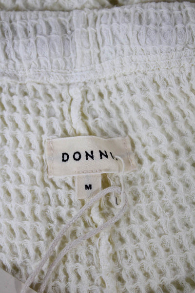 Donni Womens Two Piece Set Yellow Cotton Scoop Neck Sleeveless Spring Size M