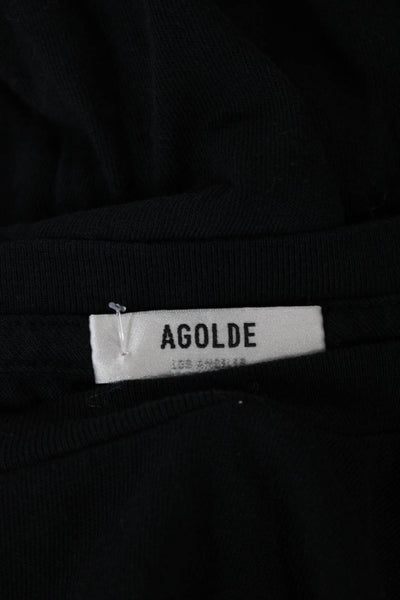 Agolde Women Basic Cotton T-Shirt Gray Crew Neck Short Sleeve Size M