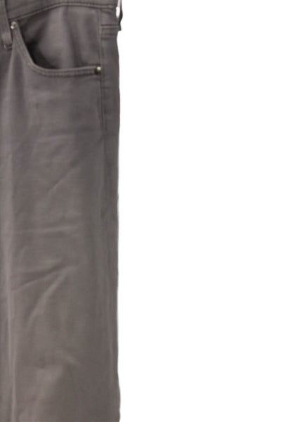 AG Adriano Goldschmied Mens Straight Jeans Gray Cotton Button Size 30