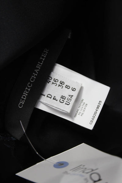 Cedric Charlier Women Tunic Blouse Blue Cowl Neck Sleeveless Polyester Size 6