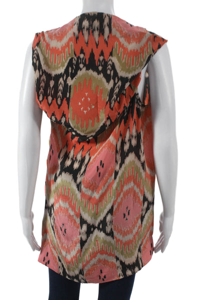 AllSaints Co Ltd Spitalfields Womens Silk Geometric Cowl Neck Tunic Size 8