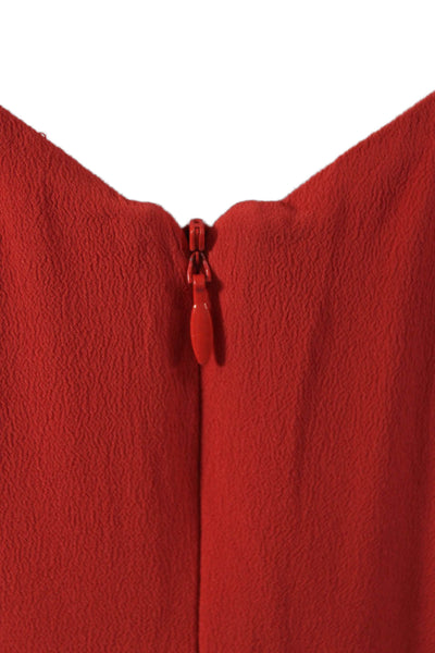 M.M. Lafleur Women Sleeveless Camisole Blouse Square Neck Orange Zip Size 6