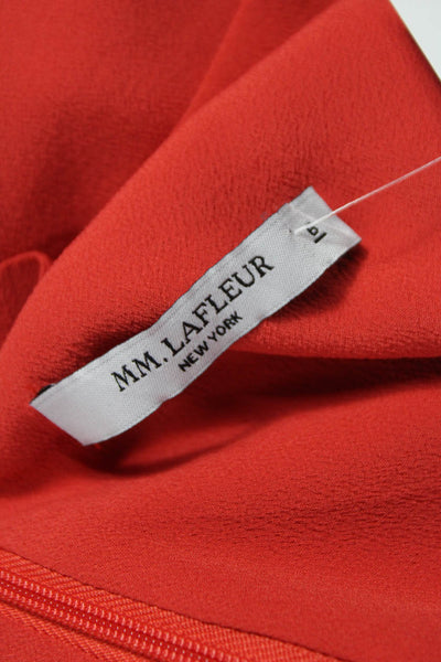 M.M. Lafleur Women Sleeveless Camisole Blouse Square Neck Orange Zip Size 6
