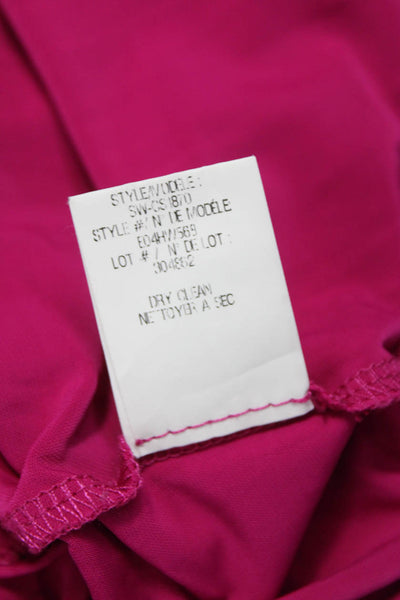 Helmut Lang Women Tunic Tank Sleeveless Pink Viscose Elastane Neck Size XS