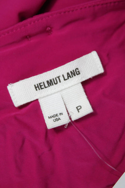Helmut Lang Women Tunic Tank Sleeveless Pink Viscose Elastane Neck Size XS