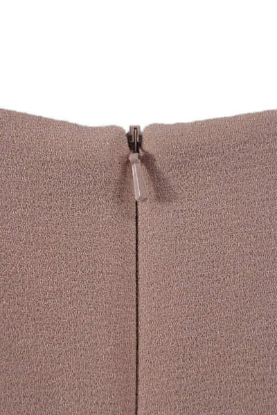 The Fold Womens Tunic Blouse Pink Square Neck Short Sleeve Zip Size 10