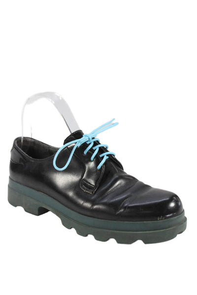Camper Womens Lace Up Round Toe Patent Leather Oxfords Black Size 38
