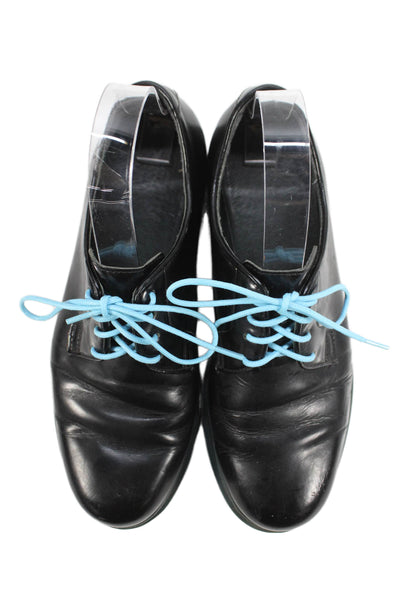 Camper Womens Lace Up Round Toe Patent Leather Oxfords Black Size 38