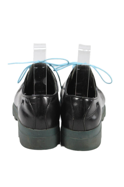 Camper Womens Lace Up Round Toe Patent Leather Oxfords Black Size 38