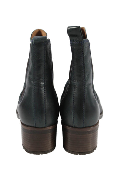 Miz Mooz women's Round To Block Pull-On Ankle Boots Green Size 39