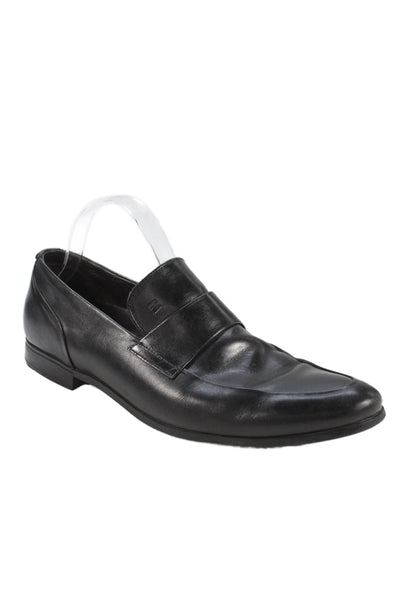 Fratelli Rossetti Mens Leather Slide On Dress Shoe Loafers Black Size 8.5