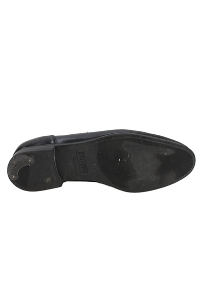 Fratelli Rossetti Mens Leather Slide On Dress Shoe Loafers Black Size 8.5