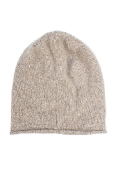 Quince Unisex Adults Cashmere Knit Beanie Hat Beige Size OS