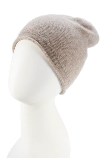 Quince Unisex Adults Cashmere Knit Beanie Hat Beige Size OS