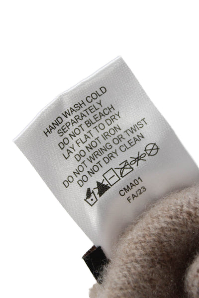 Quince Unisex Adults Cashmere Knit Beanie Hat Beige Size OS