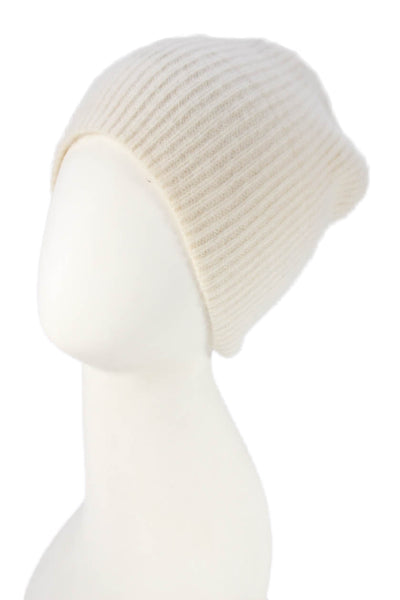Quince Unisex Adults Cashmere Knit Beanie Hat Cream Size OS