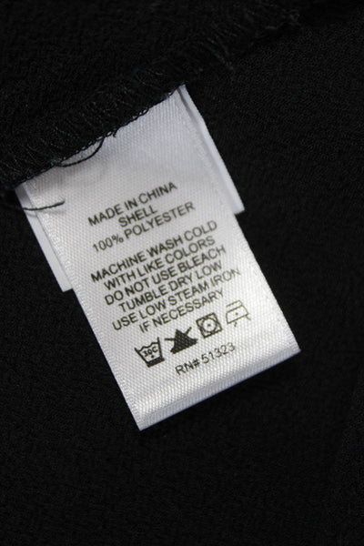 1. State Womens Mock Neck Long Sleeve Basic Polyester Blouse Black Size XS