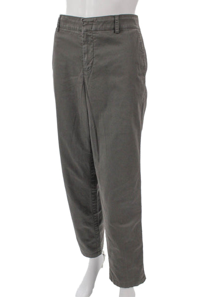 Vince Men Chino Pants Gray Cotton Stretch Size 12