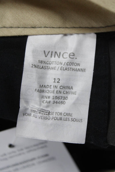 Vince Men Chino Pants Gray Cotton Stretch Size 12