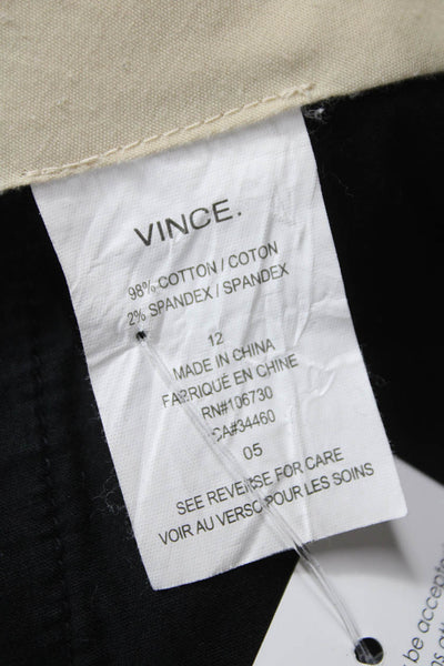 Vince Womens Chino Pants Black Cotton Size 12