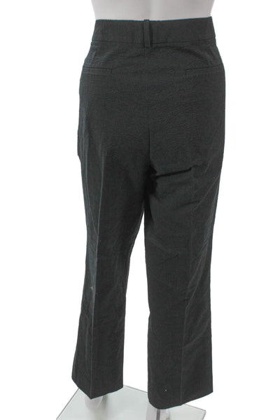 J Crew Women Black Ankle Pants Cotton Zip Solid Size 14