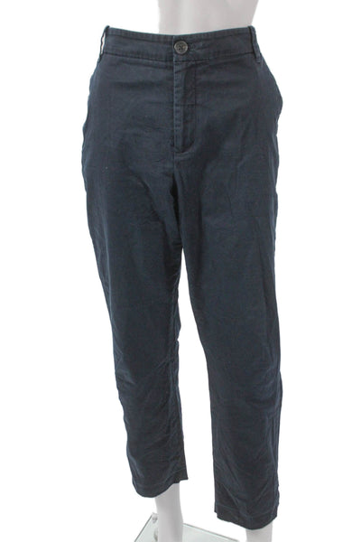 Vince Womens Chino Pants Blue Cotton Stretch Button Inseam 26 Size 12