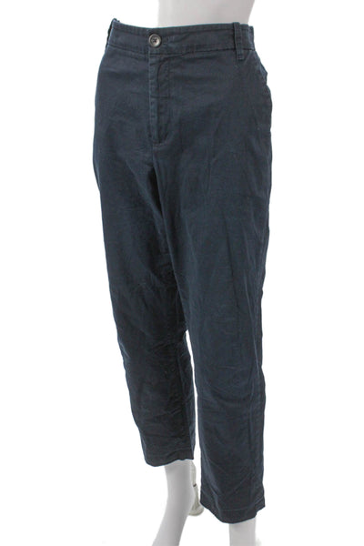 Vince Womens Chino Pants Blue Cotton Stretch Button Inseam 26 Size 12