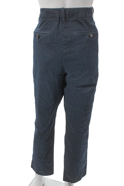 Vince Womens Chino Pants Blue Cotton Stretch Button Inseam 26 Size 12