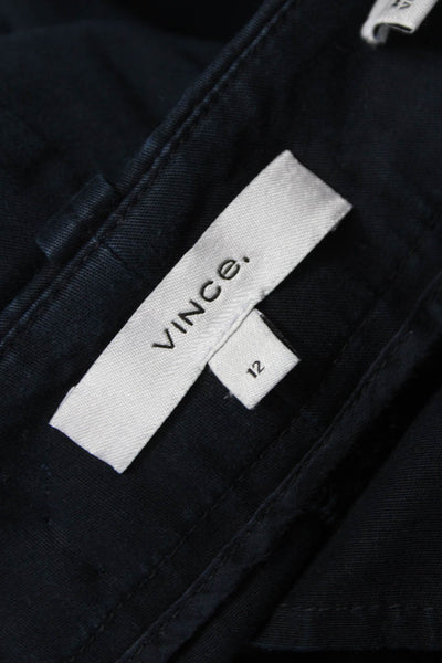 Vince Womens Chino Pants Blue Cotton Stretch Button Inseam 26 Size 12