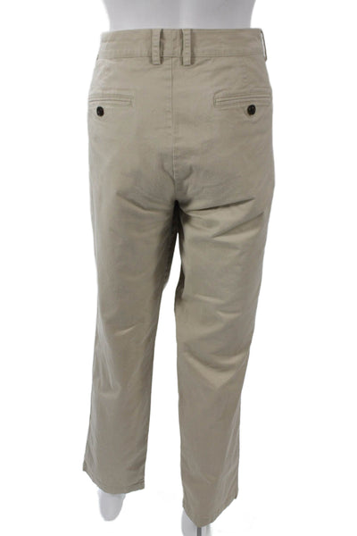 Vince Women Beige Chino Pants Cotton Zip Inseam 27 Size 12