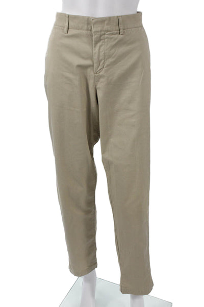 Vince Women Chino Pants Beige Cotton Size 12