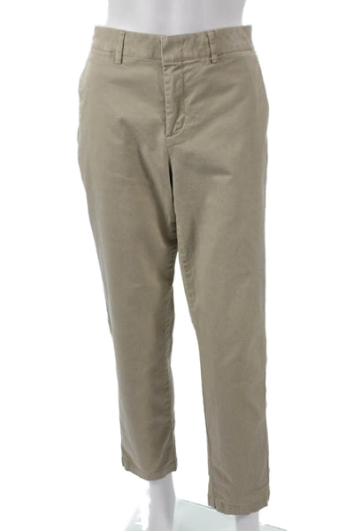 Vince Womens Beige Chino Pants Cotton Zip Size 10