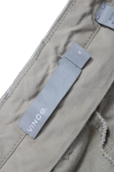 Vince Womens Beige Chino Pants Cotton Zip Size 10