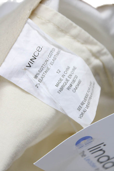 Vince Women Chino Pants White Zip Size 12