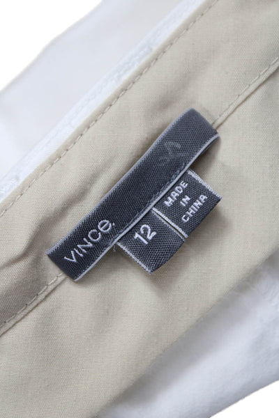 Vince Women Chino Pants White Zip Size 12