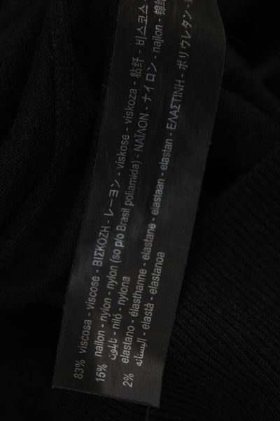 Zara Knit Women Black Turtleneck Pullover Sweater Long Sleeve Size S