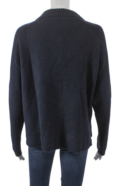 Zara Womens Collared Pullover Sweater Long Sleeve Blue Acrylic Size S