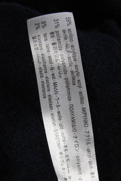 Zara Womens Collared Pullover Sweater Long Sleeve Blue Acrylic Size S