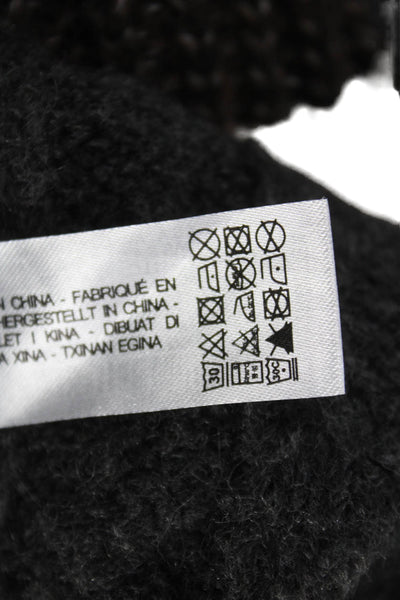 Zara Women Cardigan Multicolor V-Neck Geometric Long Sleeve Polyester Size M