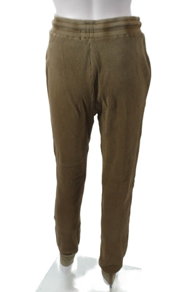 Cotton Citizen Mens Brown Check Jogger Pants 100% Cotton Drawstring Size M