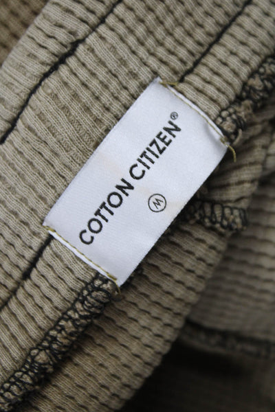 Cotton Citizen Mens Brown Check Jogger Pants 100% Cotton Drawstring Size M