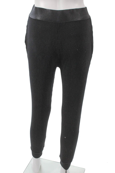 The Range Women Ankle Leggings Black Viscose Pull On Size M