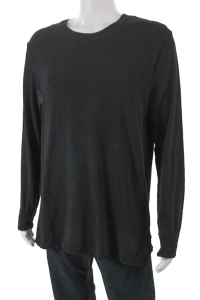 Cotton Citizen Mens Basic Long Sleeve T-Shirt Black 100% Cotton Size L