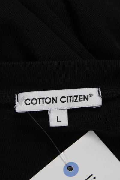 Cotton Citizen Mens Basic Long Sleeve T-Shirt Black 100% Cotton Size L
