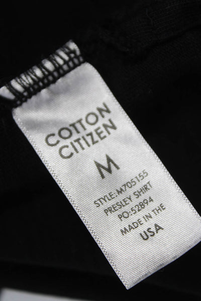 Cotton Citizen Mens Basic Long Sleeve T-Shirt Black 100% Cotton Crewneck Size M