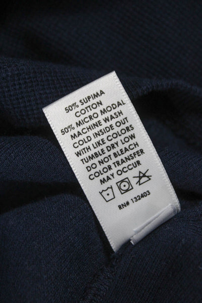 Cotton Citizen Mens Basic T-Shirt Blue Crew Neck Long Sleeve Size XL