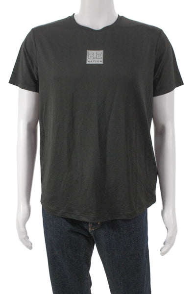 PE Nation Mens Basic Gray T-Shirt Short Sleeve Crew Neck Size M
