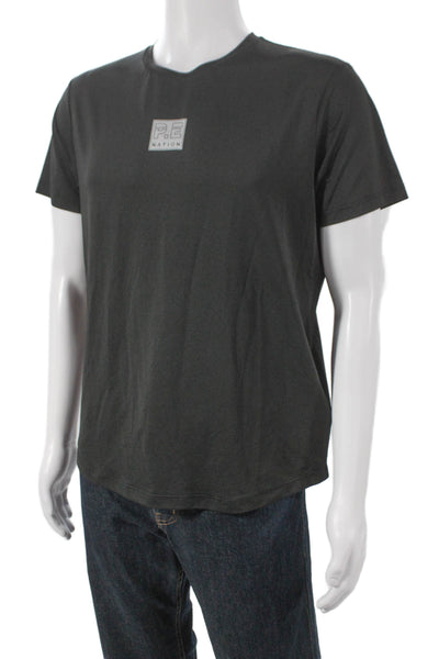 PE Nation Mens Basic Gray T-Shirt Short Sleeve Crew Neck Size M
