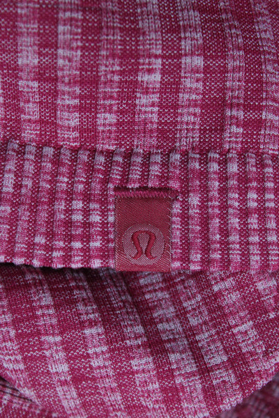 Lululemon Women Red Geometric Crew Neck Long Sleeve Pullover Size 10