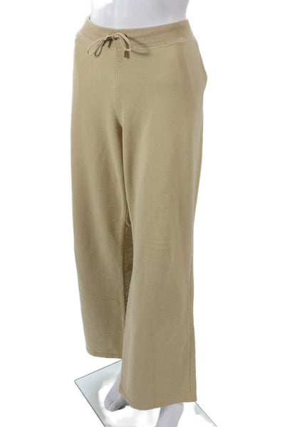 Lauren Ralph Lauren Womens Sweatpants Beige Cotton Drawstring Solid Size L